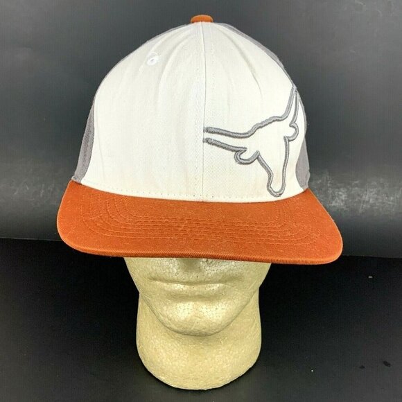 Texas Longhorns UT Adjustable Hat Cap M/L Orange Gray Embroidered Logo - Picture 1 of 7
